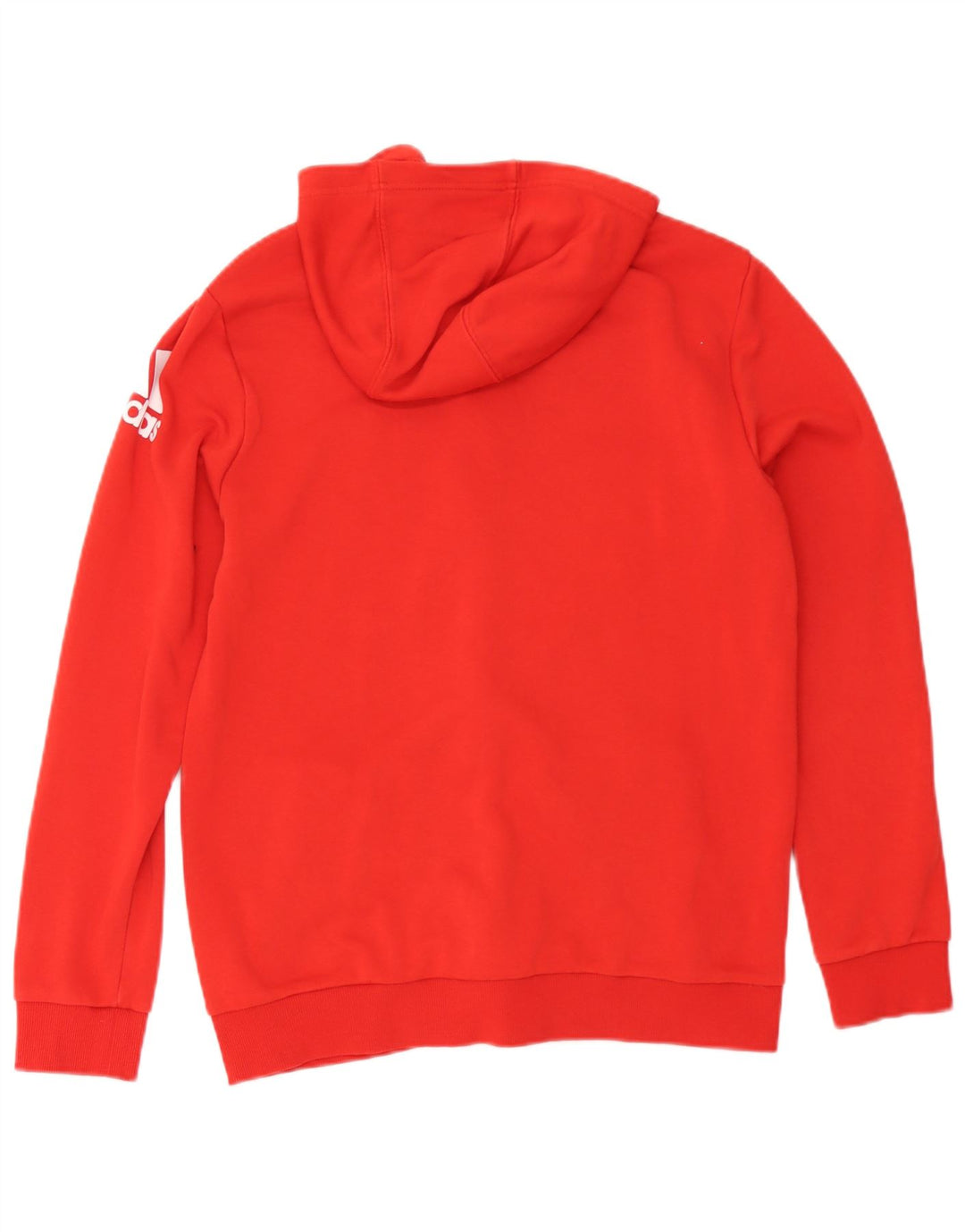 Adidas Pull à capuche zippé graphique pour homme en coton rouge moyen