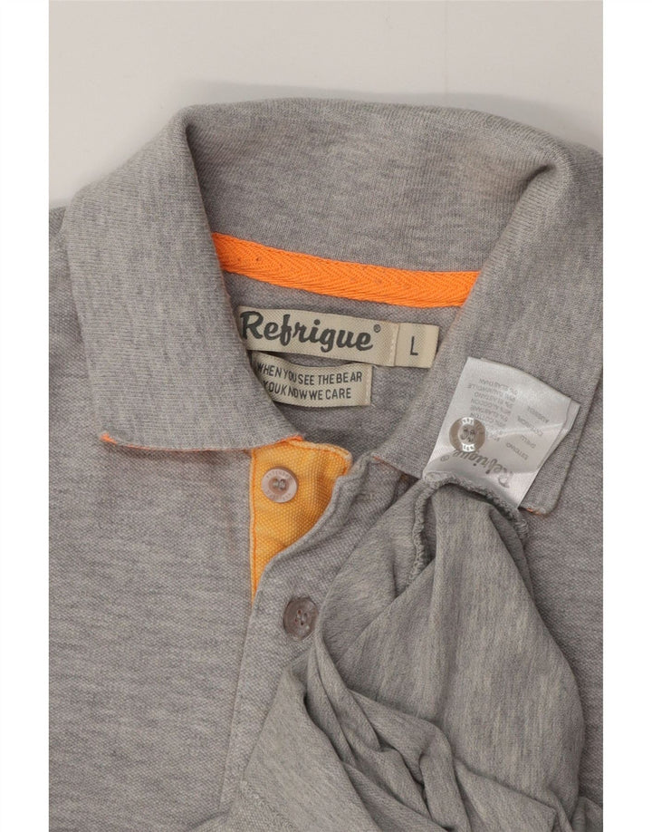 REFRIGUE Polo Homme Grand Gris Coton