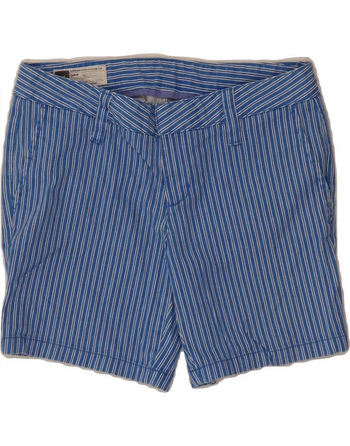 HURLEY Womens Chino Shorts US 5 Medium W30 Blue Striped Cotton Vintage Hurley and Second-Hand Hurley from Messina Hembry 