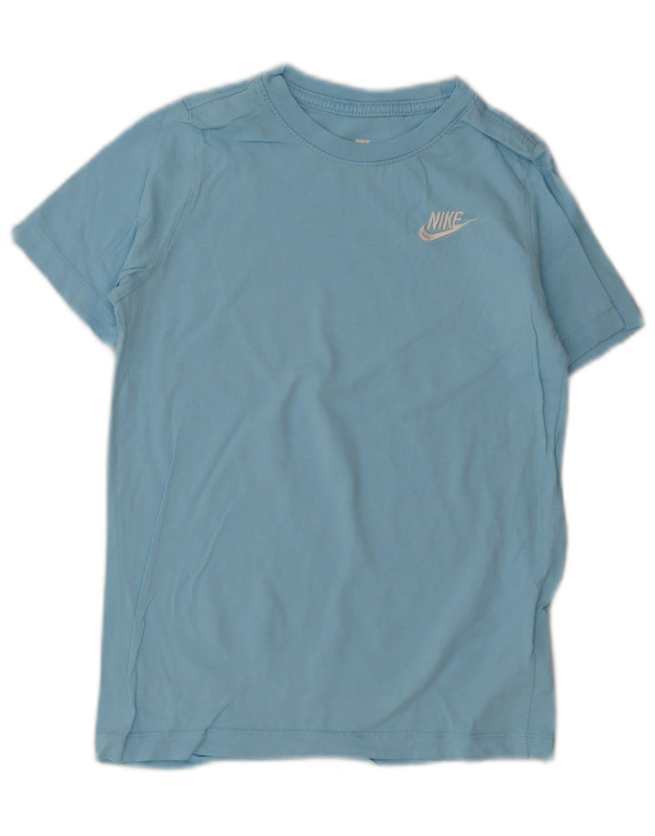 Nike T-Shirt Garçon 10-11 ans Bleu Moyen Coton
