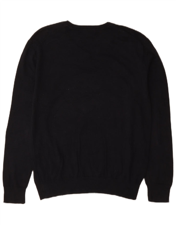 Gap Pull Col V Homme Bleu Marine Moyen Coton
