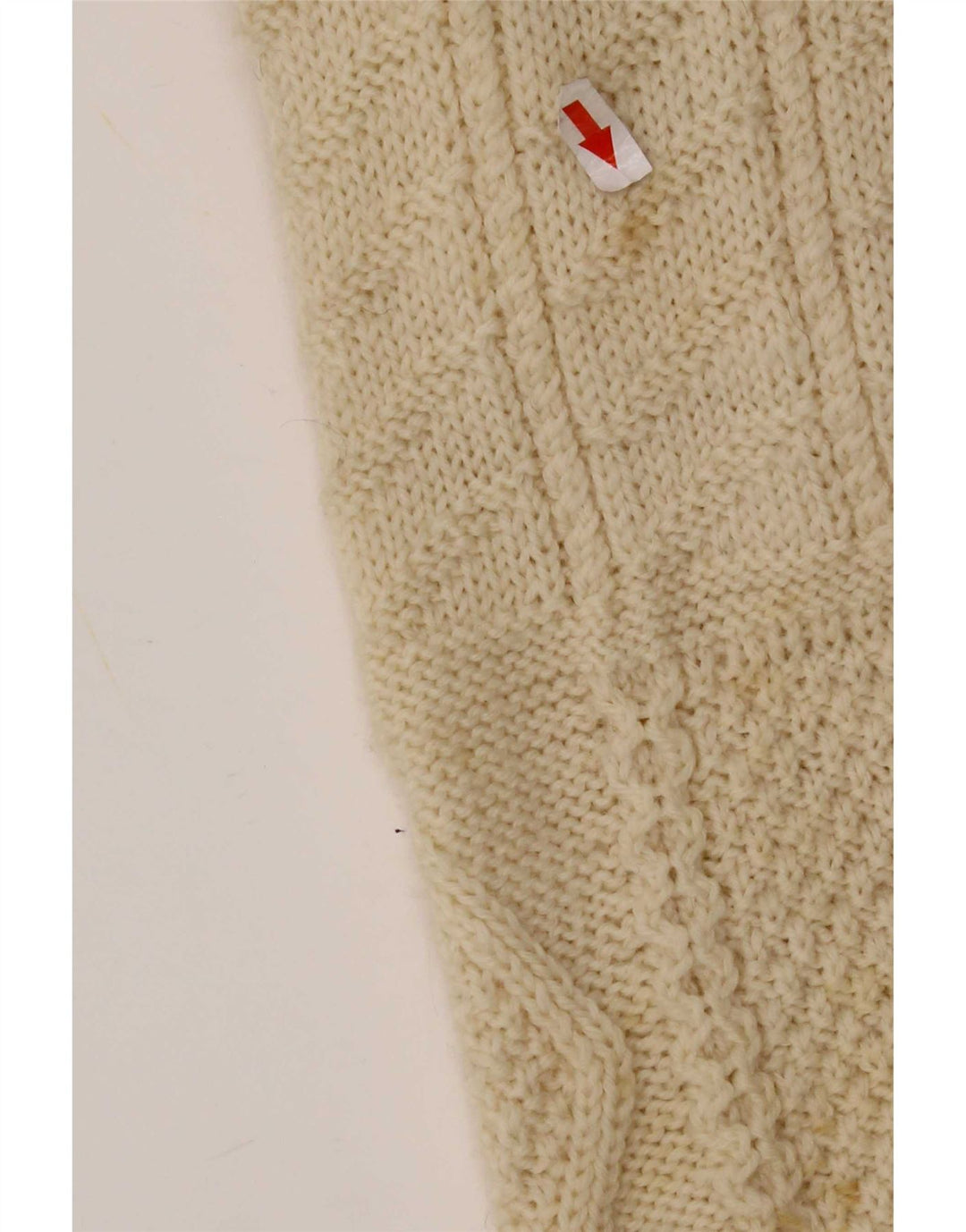 vintage Mens Crew Neck Jumper Pull Grand Blanc Cassé