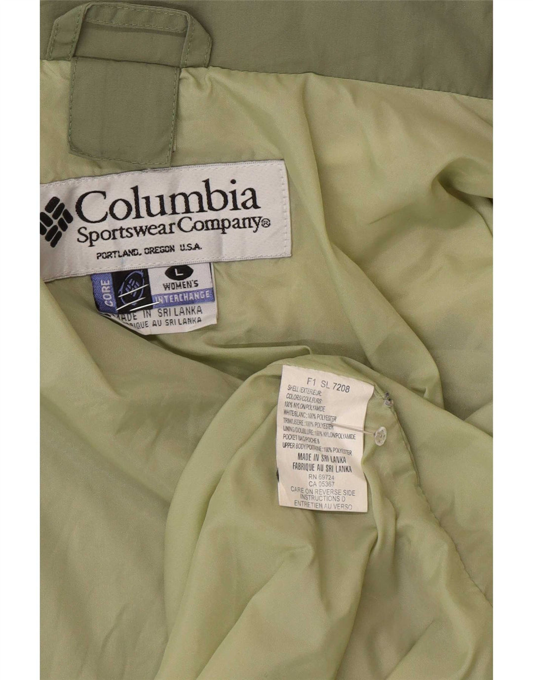 Columbia Veste de pluie coupe ample Interchange pour femme UK 16 Large Vert