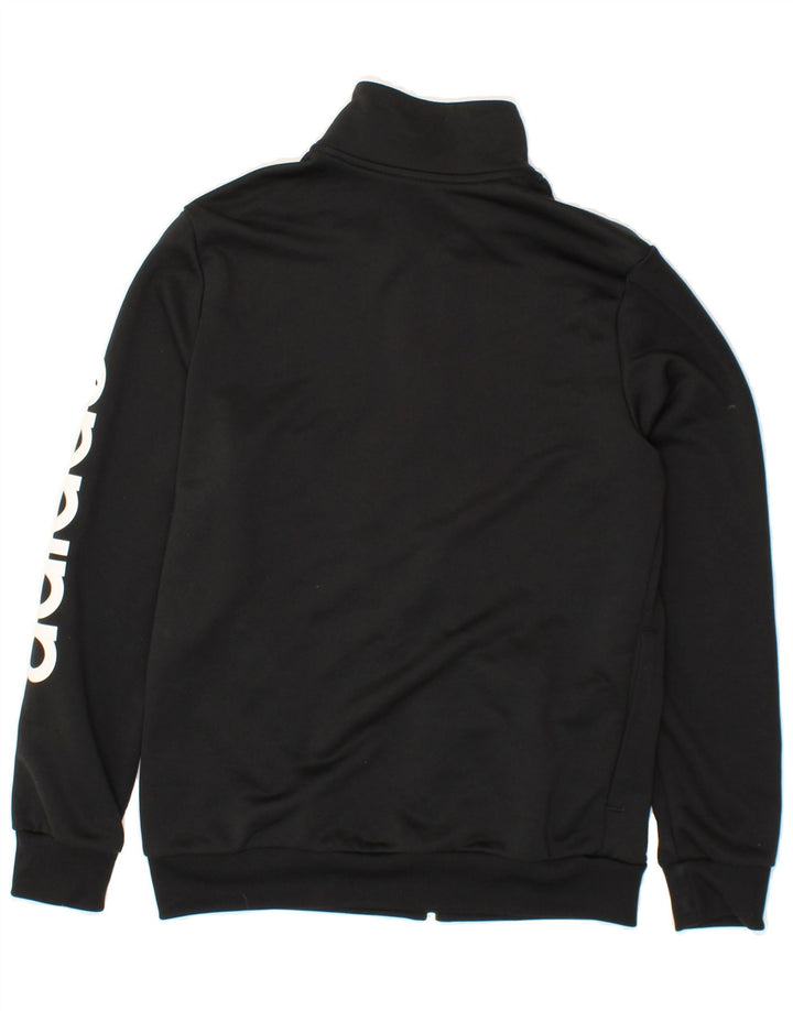 ADIDAS Boys Graphic Tracksuit Top Jacket 13-14 Years Black Polyester Vintage Adidas and Second-Hand Adidas from Messina Hembry 