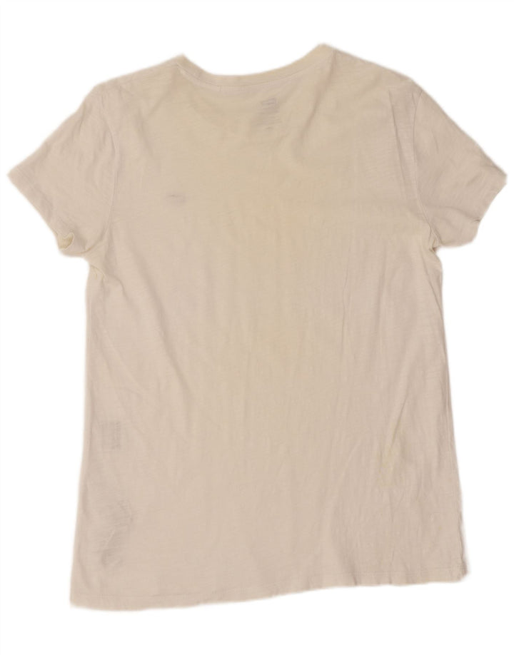 Levi's T-Shirt Femme UK 14 Blanc Moyen Coton