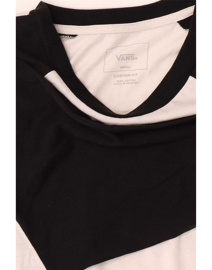 Vans Haut à manches 3/4 pour homme Petit coton color block blanc