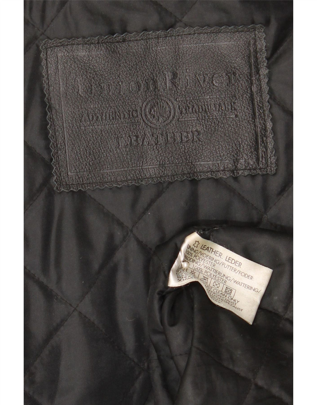 Union River Manteau en cuir pour homme UK 41/43 Grand cuir noir