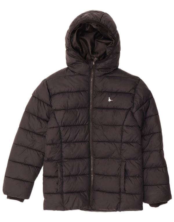 Jack Wills Veste matelassée à capuche garçon 9-10 ans Noir Polyamide