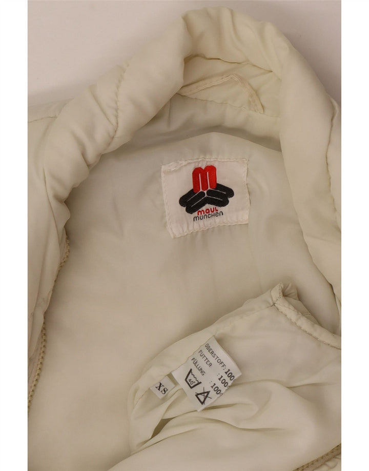 Maul Gilet matelassé surdimensionné pour femme UK 6 XS en polyamide blanc cassé