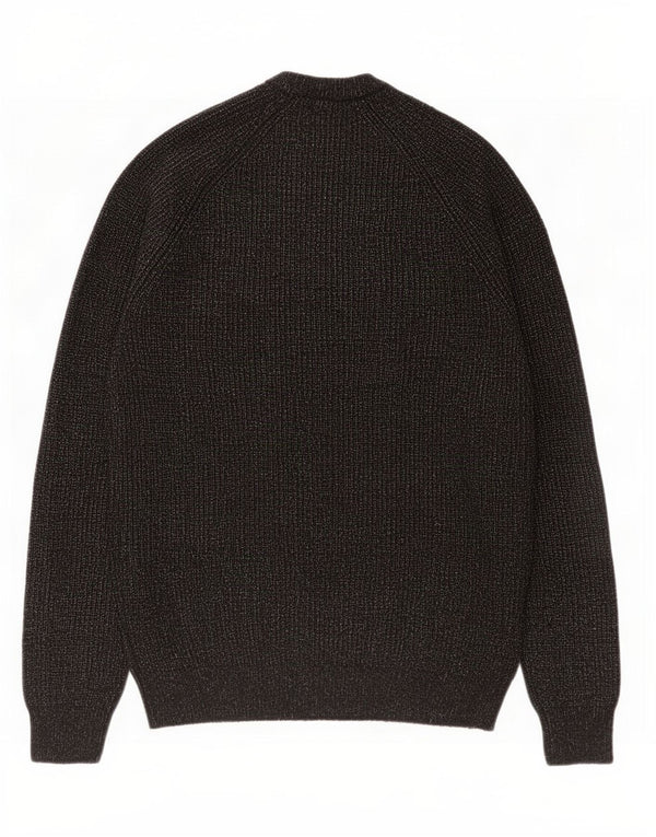 Marks & Spencer Pull à col rond pour homme Noir moyen moucheté