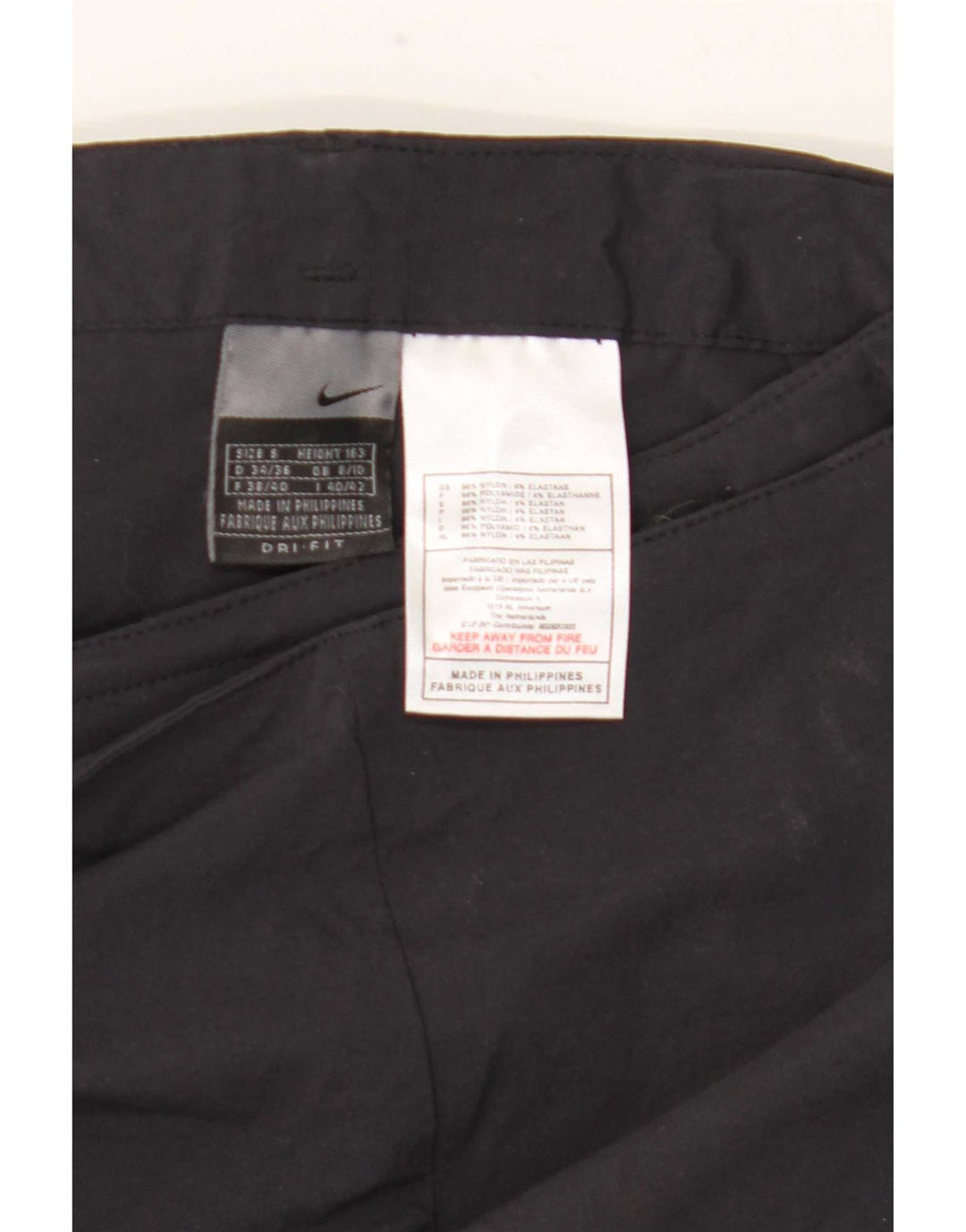 Nike Pantalon de survêtement pour femme UK 8/10 Small Noir Nylon