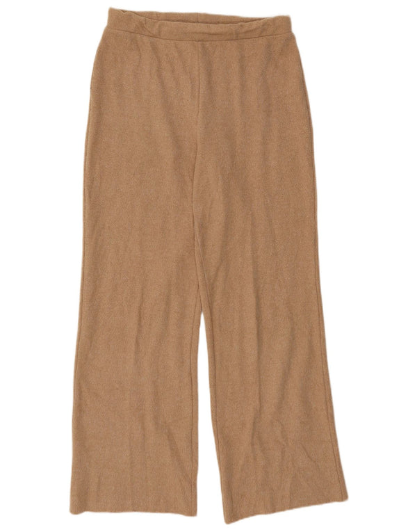 Pantalon de survêtement Zara Femme UK 12 Polyester Beige Moyen