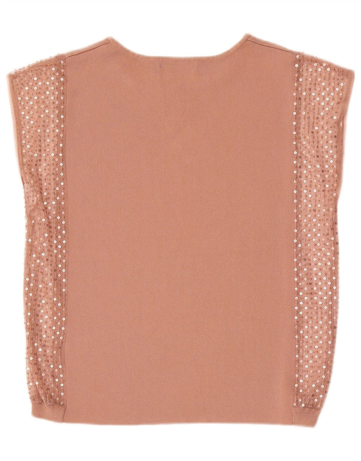 Zara Femme Chemisier Top UK 14 Beige Moyen