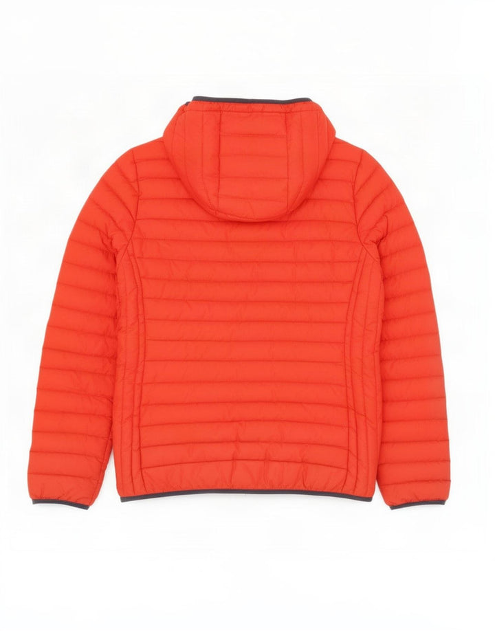 Superdry Veste rembourrée à capuche pour femme UK 14 Nylon rouge moyen
