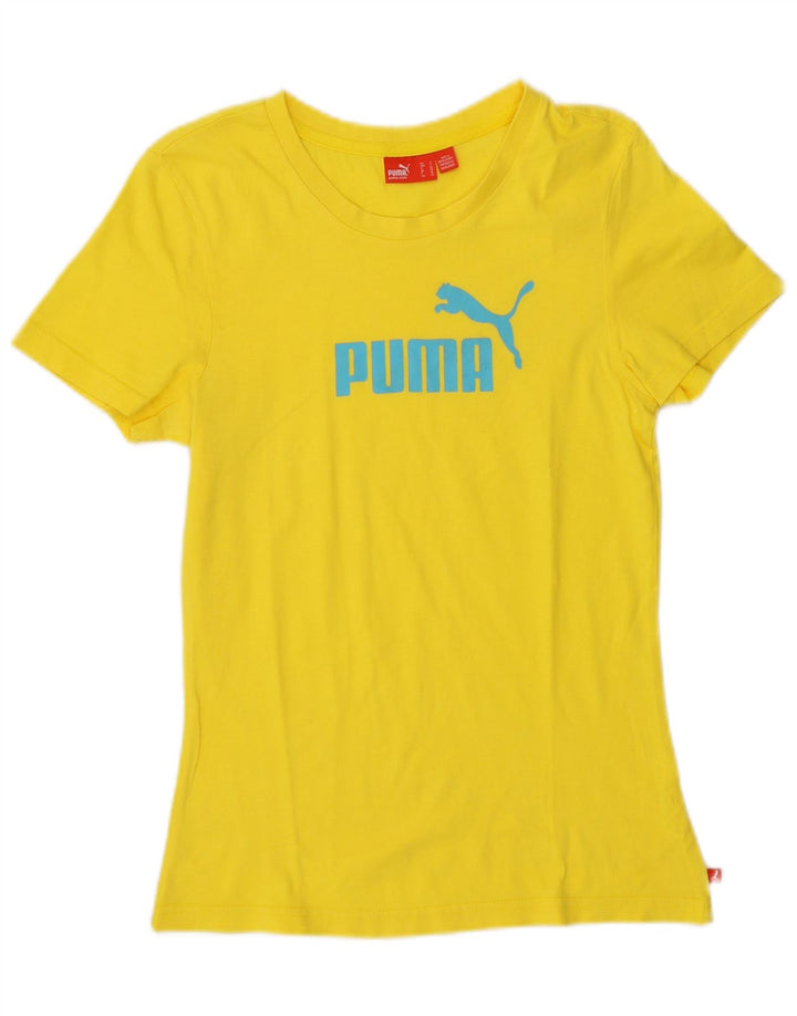 Puma T-shirt graphique pour femme UK 10 Small Jaune