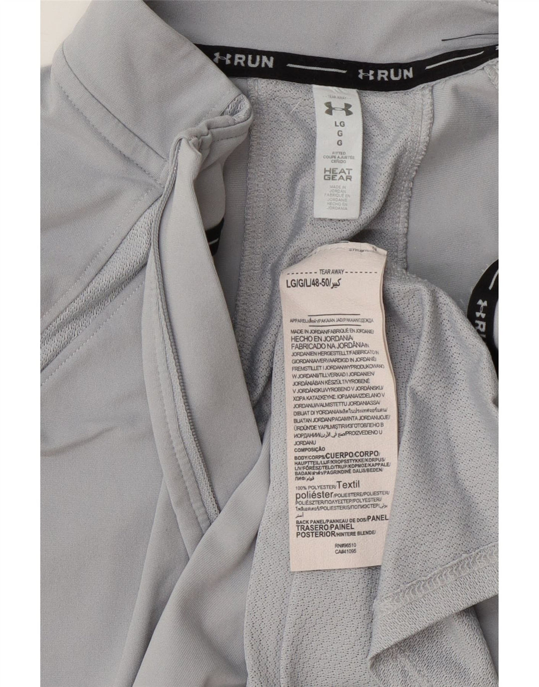 Under Armour Haut de survêtement Heat Gear pour femme UK 16 Large Gris