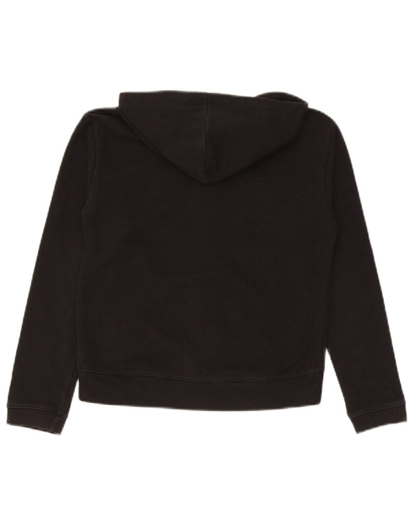 Champion Girls Graphic Zip Hoodie Sweater 11-12 Years Large Black