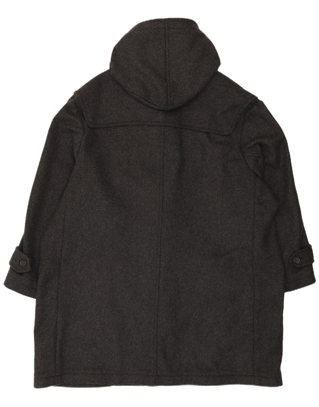 vintage Mens Loose Fit Hoody Duffle Coat UK 50 4XL Laine Grise