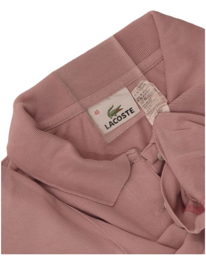 Lacoste Womens Crop Polo Taille 40 Coton Rose Moyen