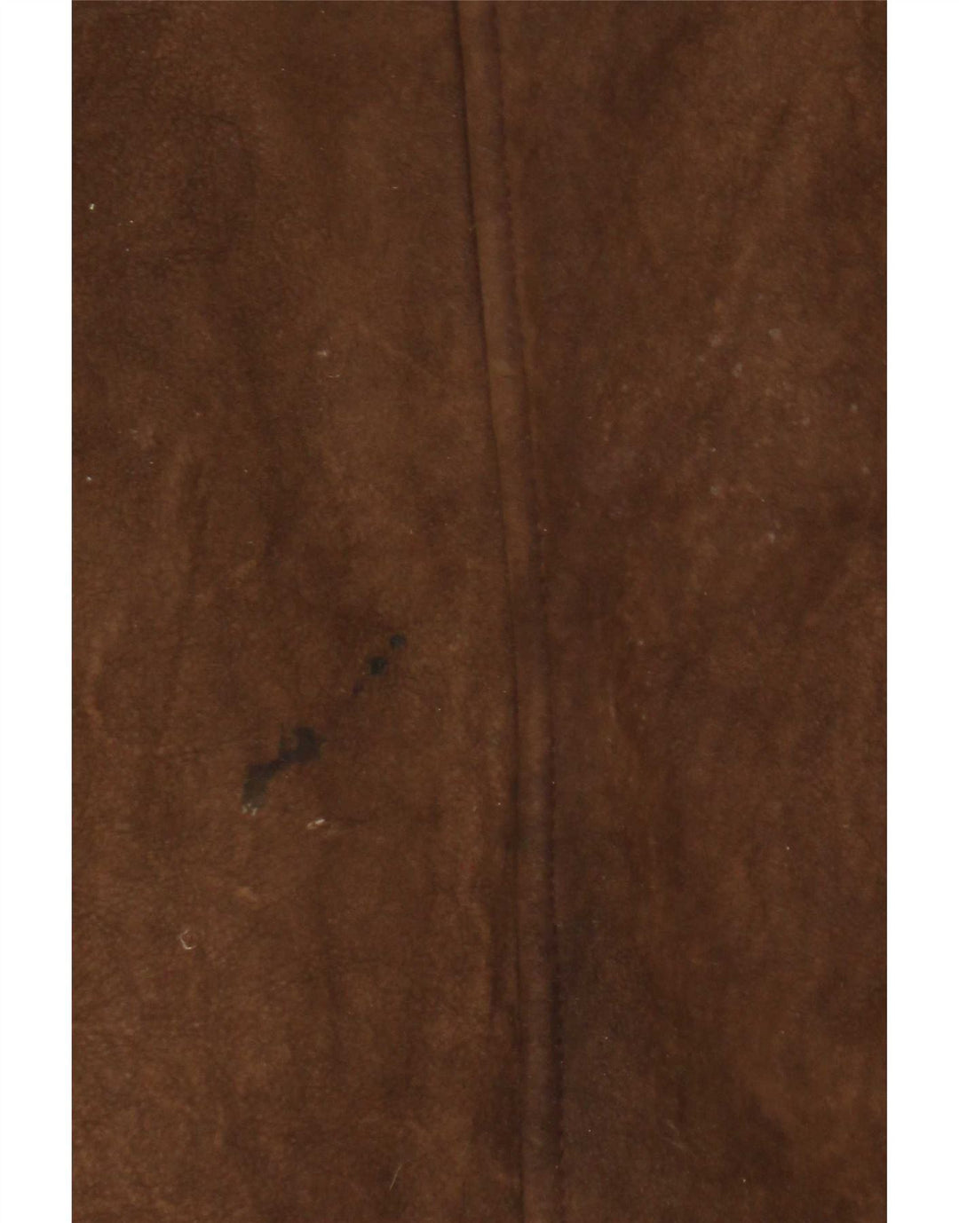 manteau en peau de mouton à capuche femme vintage UK 8 Petit Brun
