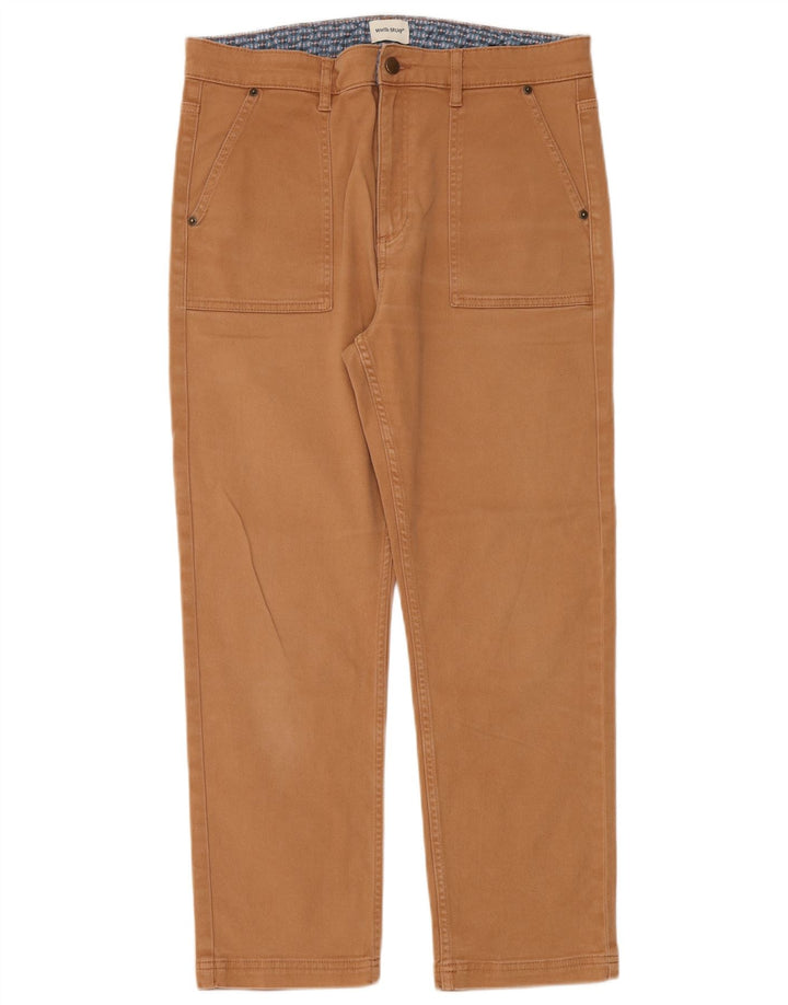 Pantalon droit White Stuff pour femme UK 12 Medium W32 L26 Coton marron
