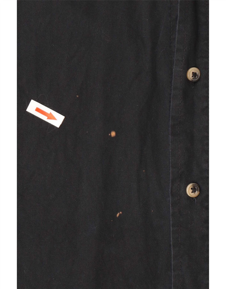 Wrangler Chemise à manches courtes pour homme Grand coton noir