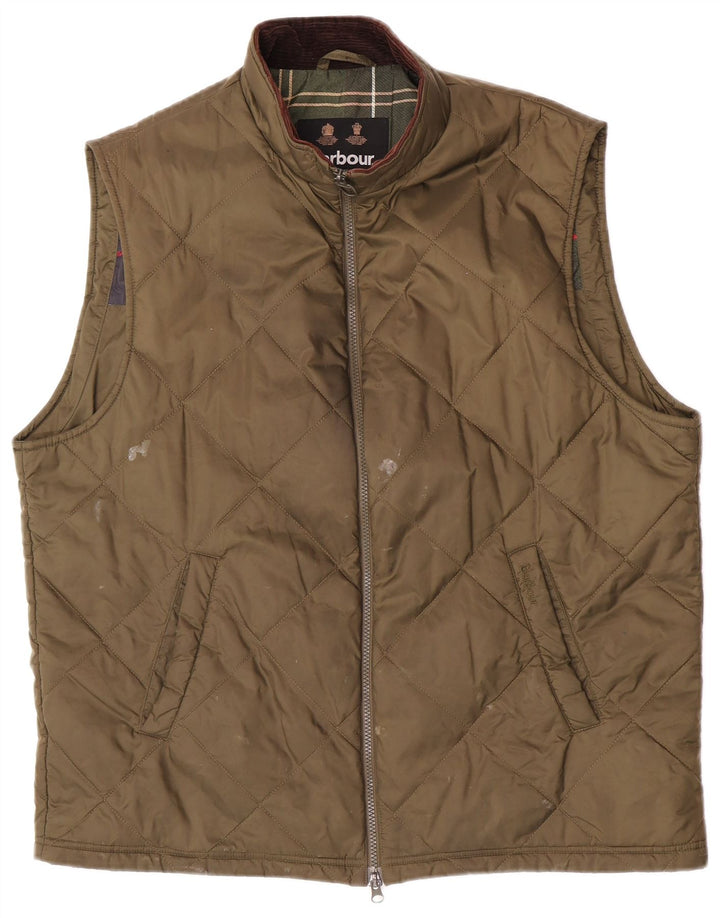 Barbour Gilet matelassé pour hommes UK 42 XL Kaki Polyamide