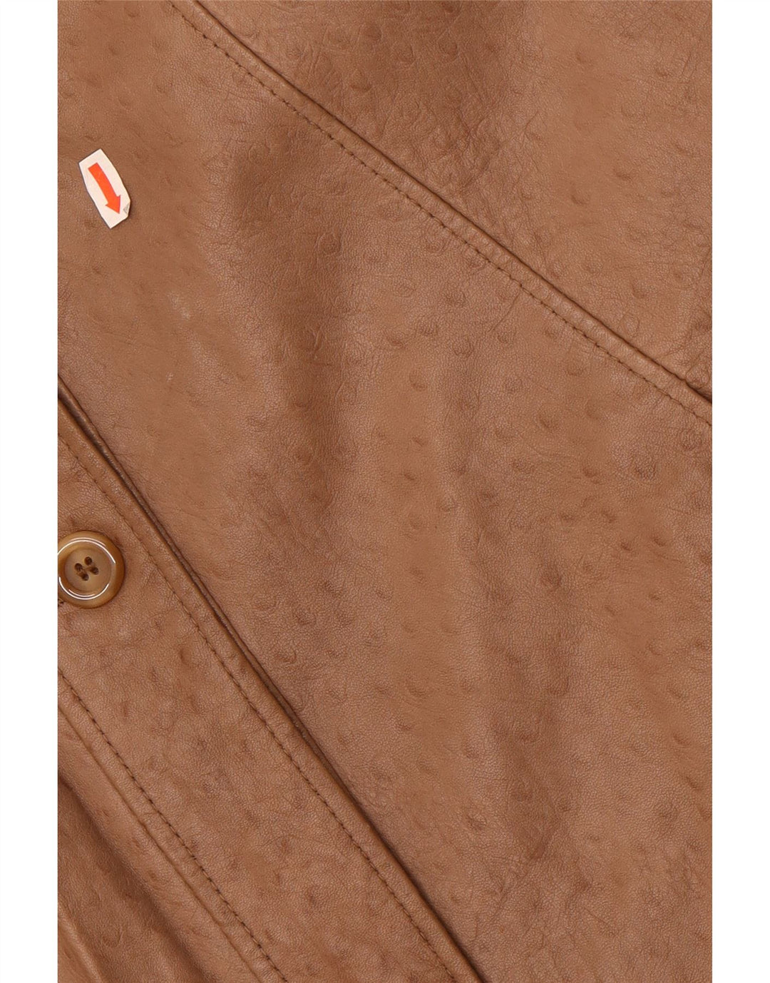 manteau en cuir surdimensionné femme vintage EU 40 cuir beige moyen