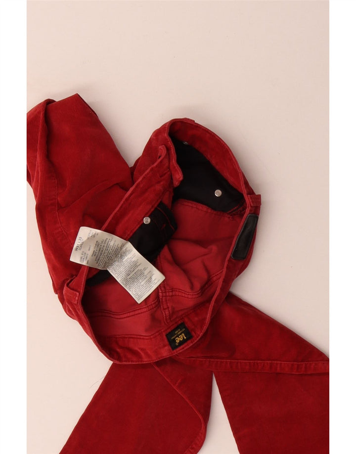 LEE Pantalon Femme Scarlett Skinny Velours Côtelé W31 L33 Coton Rouge