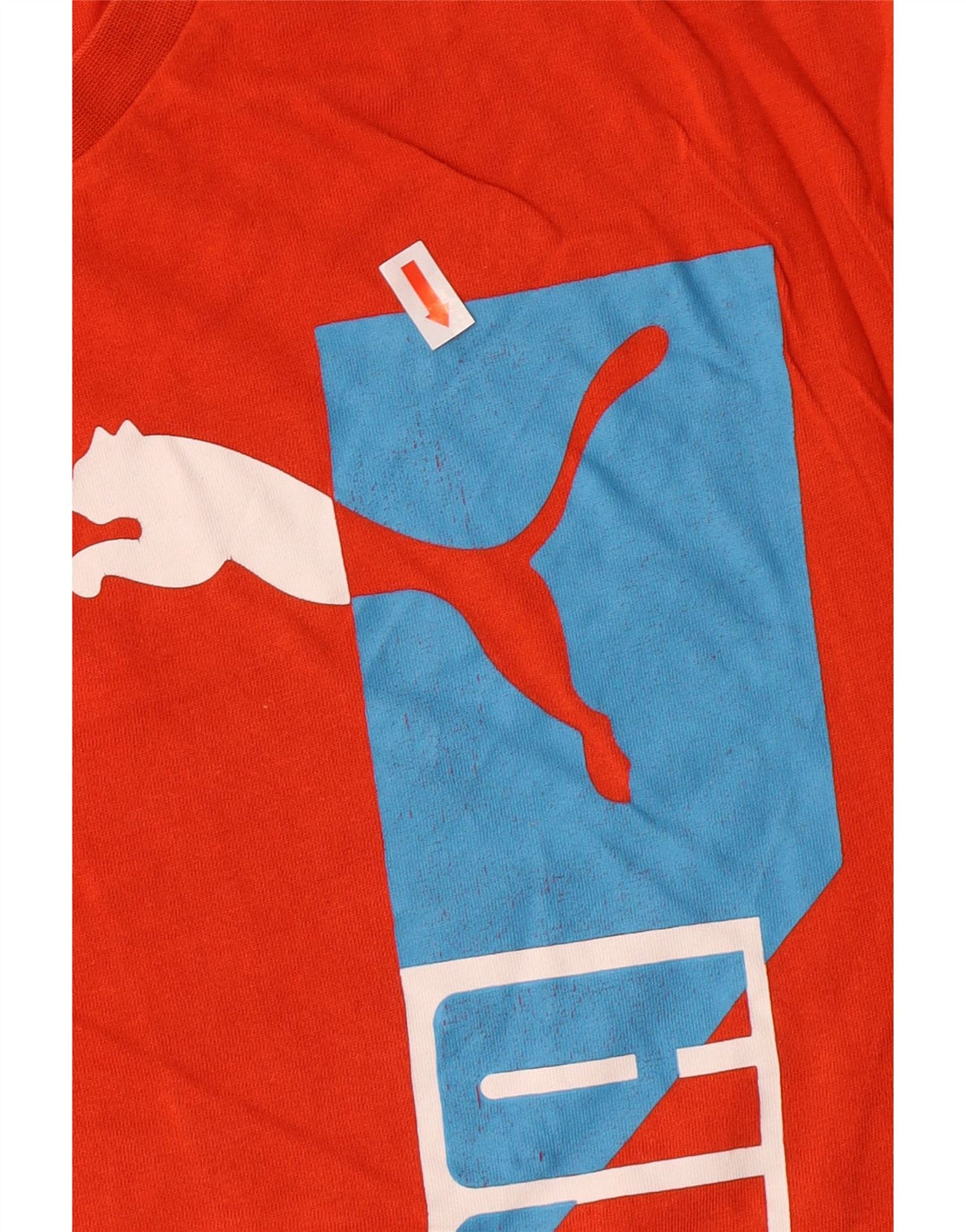 PUMA T-Shirt Graphique Homme XL Orange Coton