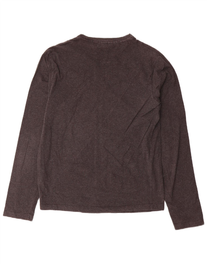 Trussardi Jeans Femme Top Manches Longues UK 12 Gris Moyen Coton