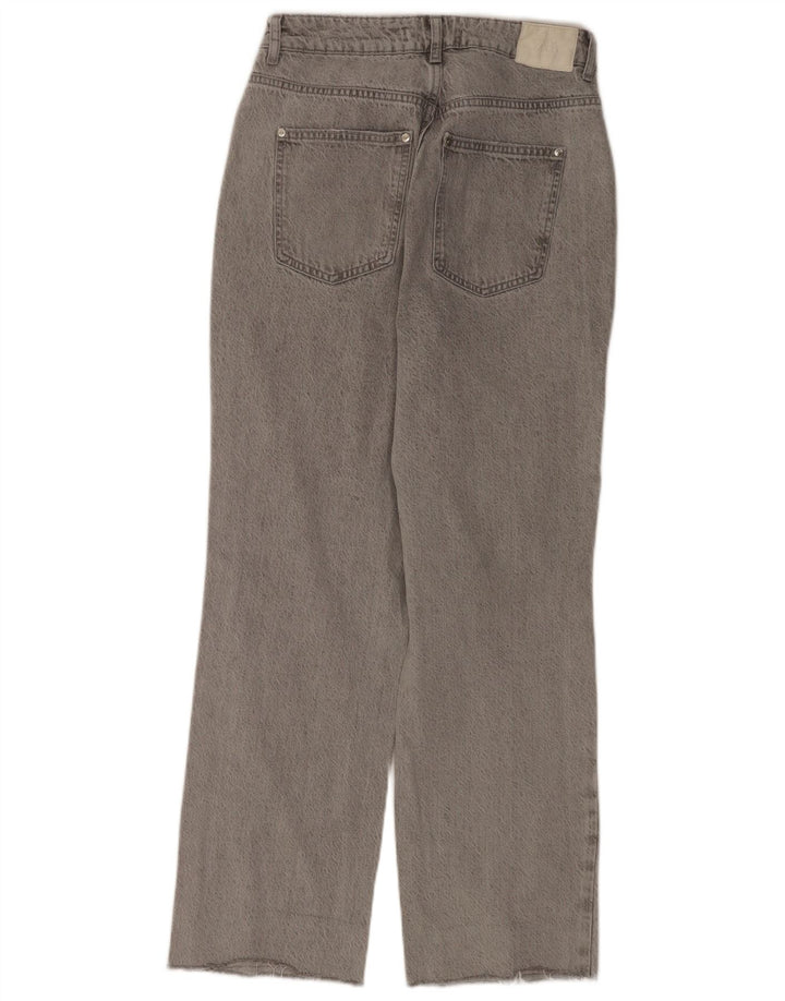 Zara Jean fuselé en détresse pour femme EU 40 Medium W30 L29 Coton gris