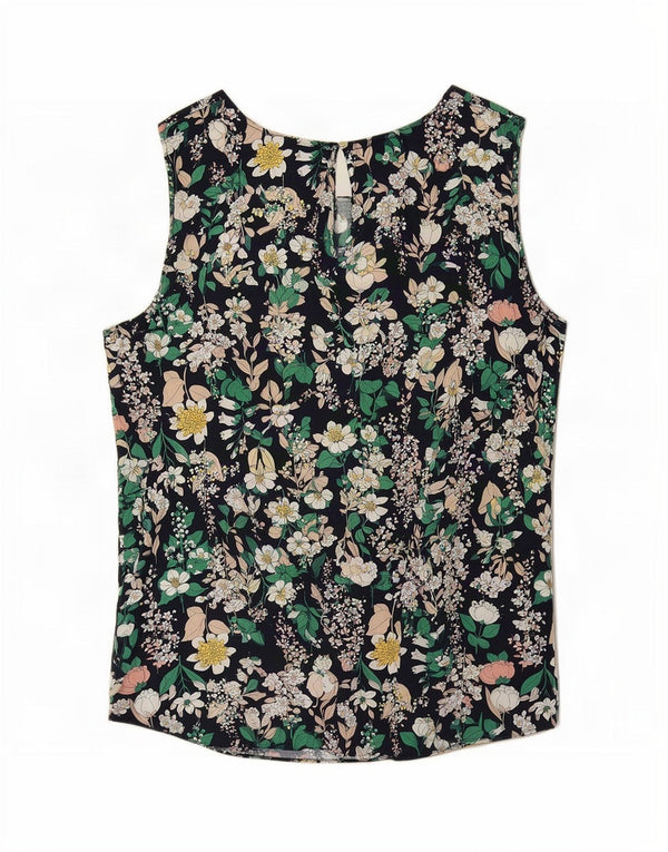 Oasis Chemisier sans manches pour femme UK 42 Medium Multicolore Floral