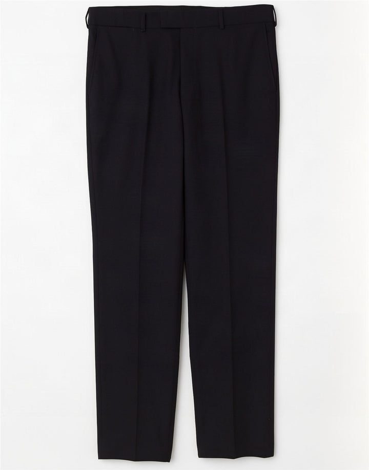 Jaeger Pantalon décontracté droit pour homme W36 L33 Bleu marine Laine