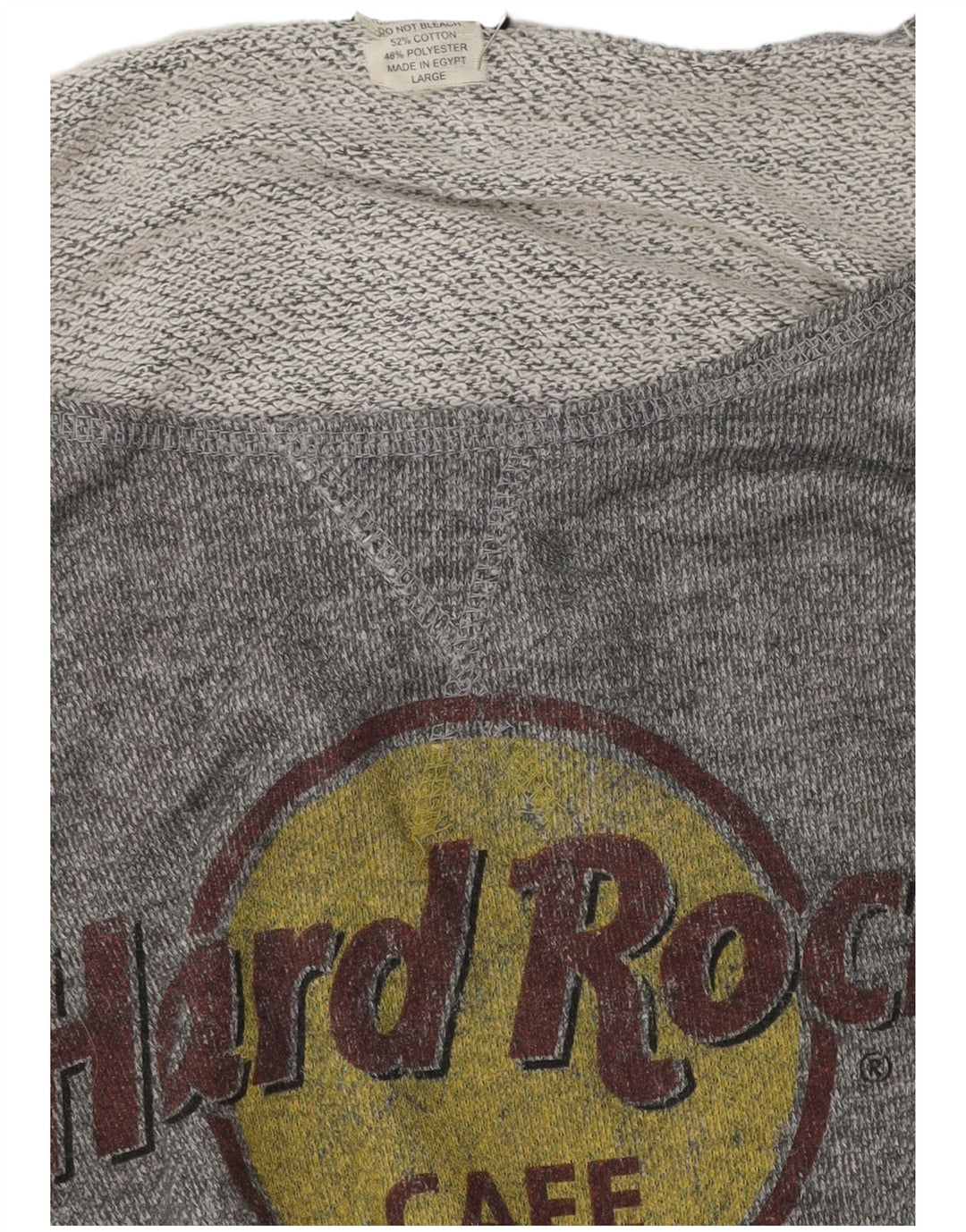 Hard Rock Cafe Sweat-shirt à épaules dénudées pour femme UK 16 Grand Gris