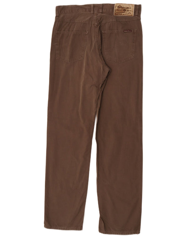 Marlboro Classics Pantalon décontracté droit pour homme W34 L34 Marron