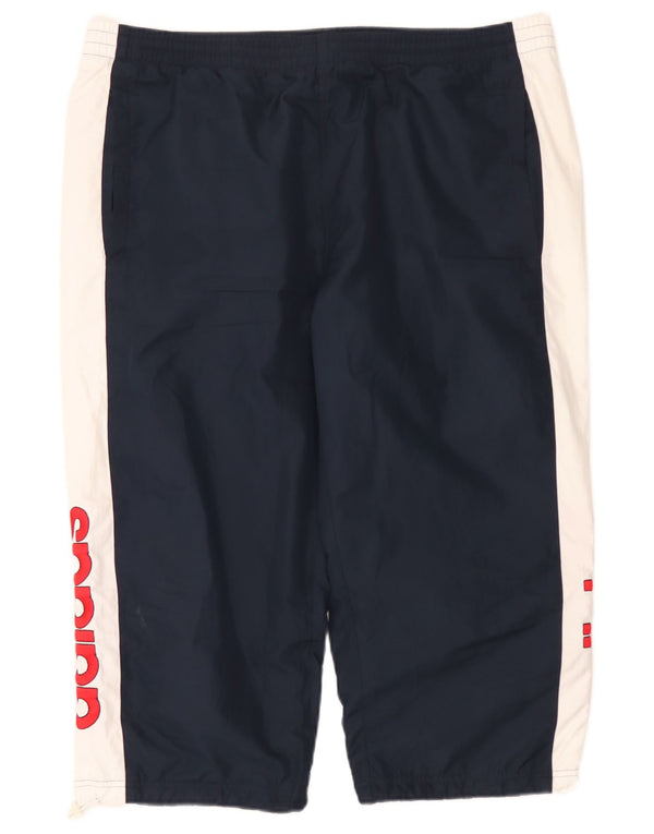 Adidas Pantalon de survêtement Graphic Capri pour homme - Large - Bleu marine - Colorblock