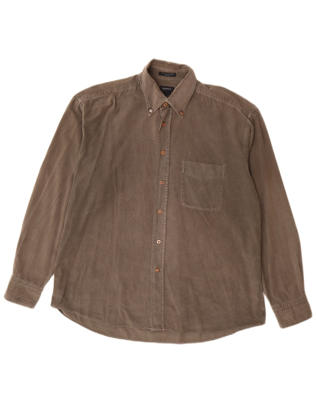 Gant Chemise Regular Fit en Corduroy Homme Gris Coton