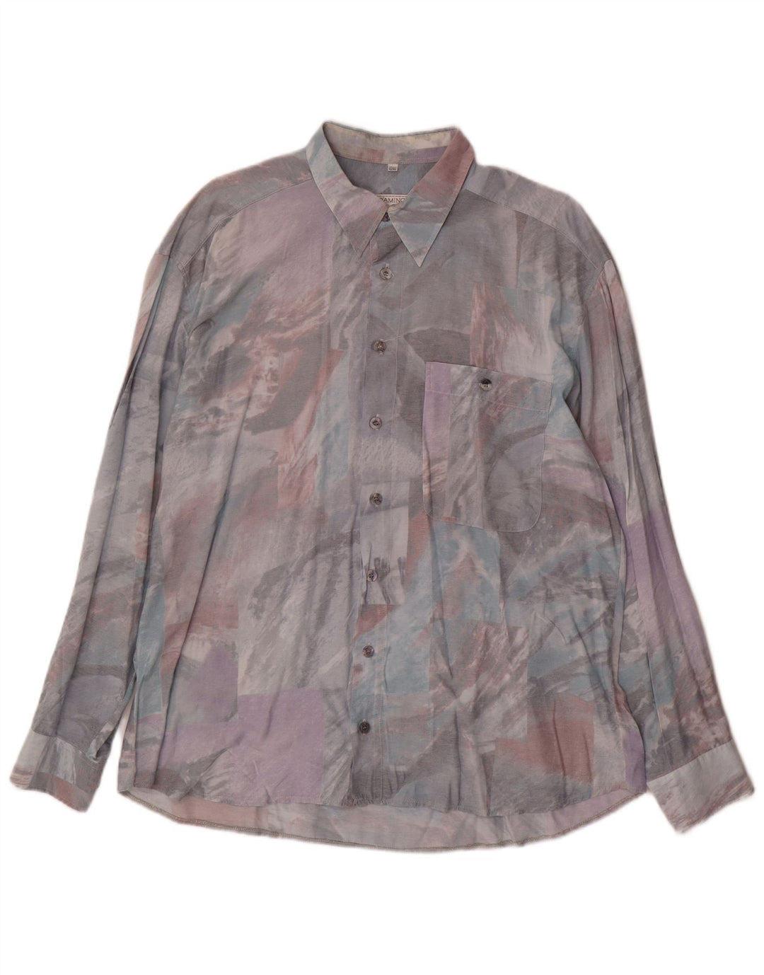 Club D'Amingo Chemise à motif abstrait pour homme Taille 43/44 XL Multicolore