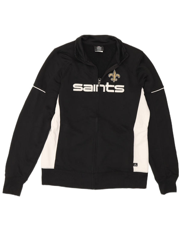 NFL Femmes New Orleans Saints Survêtement Top Veste UK 14 Moyen Noir