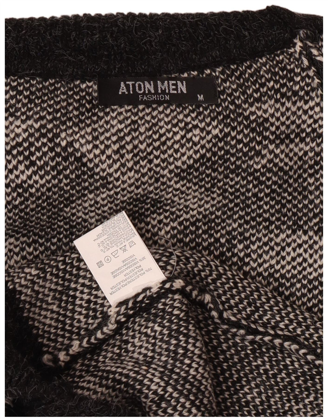 Aton Pull col roulé pour homme Noir moyen Fair Isle Christmas