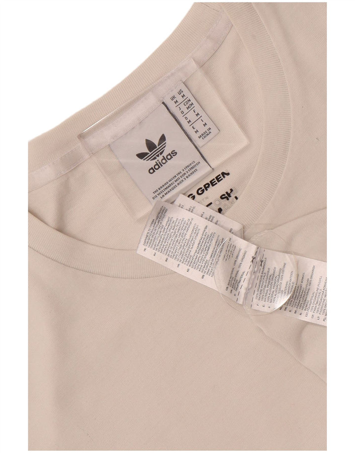 Adidas T-shirt graphique pour homme en coton blanc moyen