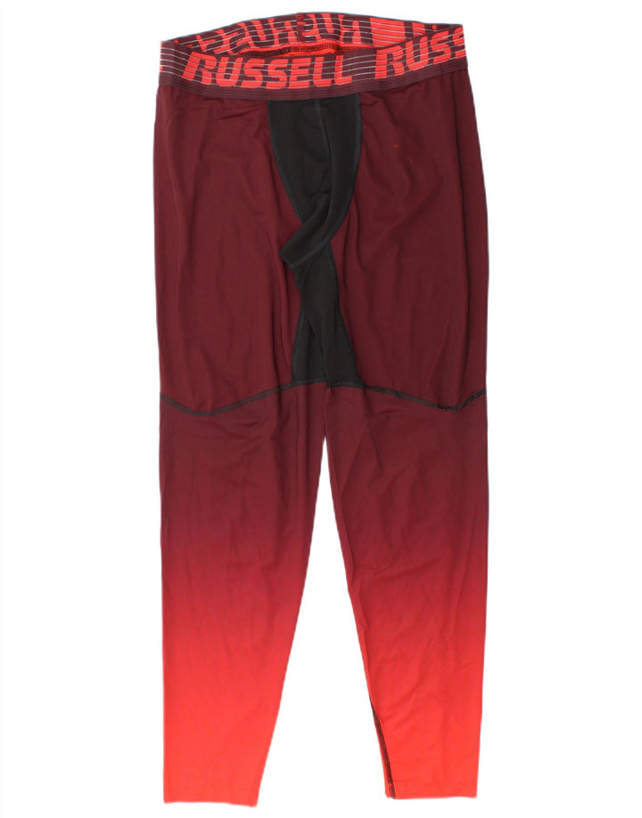 Russell Athletic Legging pour homme Large Bordeaux Colourblock