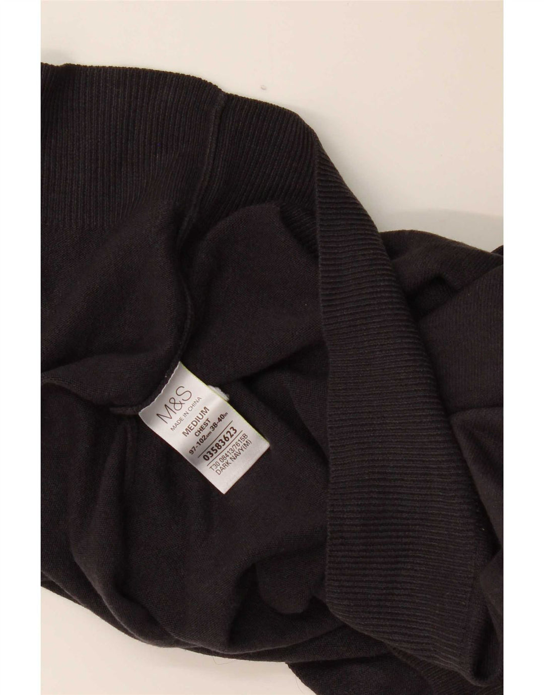 Marks & Spencer Pull col V Homme Bleu Marine Moyen Acrylique