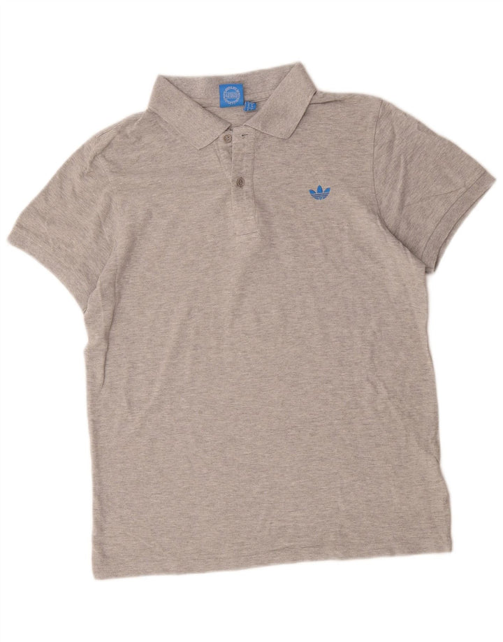 Adidas Polo Homme Gris Moyen Moucheté Coton