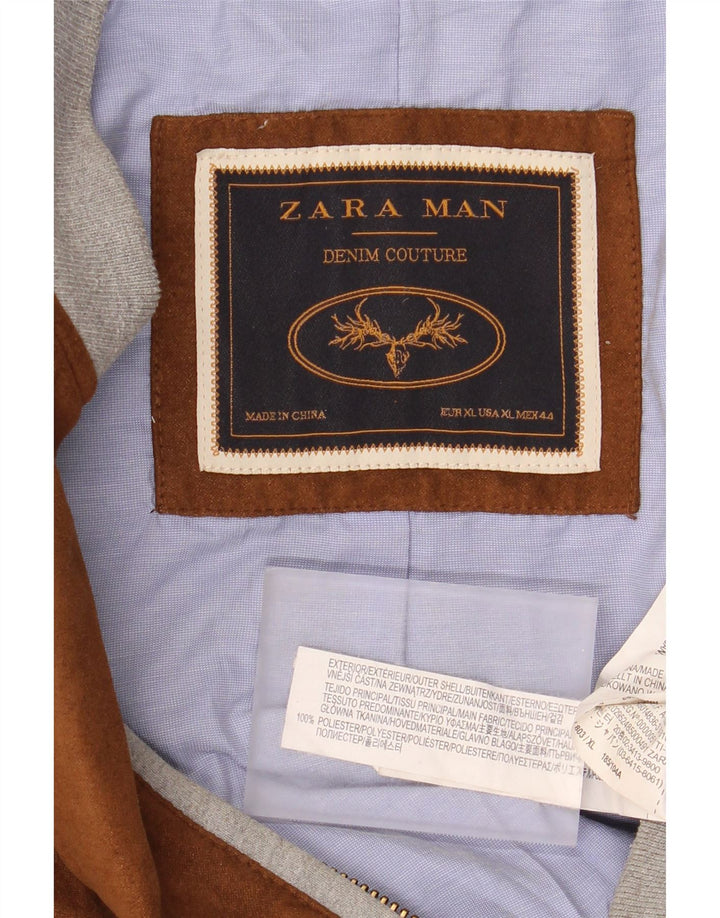 Zara Homme Survêtement Top Veste XL Marron Polyester