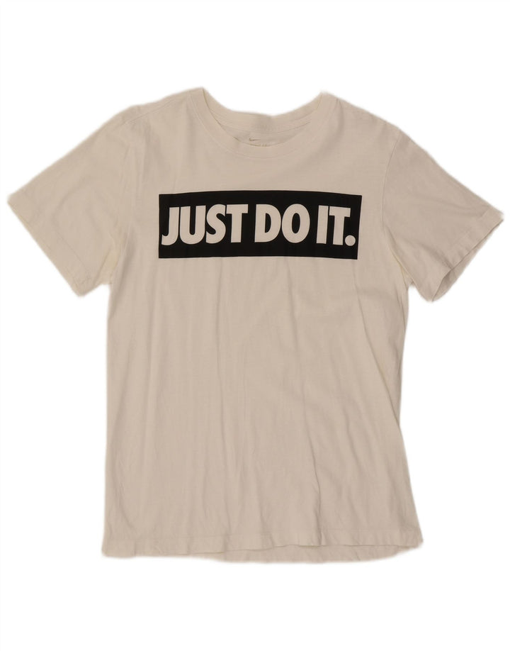Nike T-shirt graphique pour hommes, petit, en coton blanc