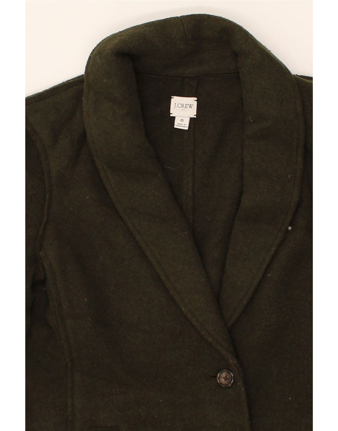 J. CREW Womens Overcoat US 6 Medium Green Polyester Vintage J. Crew and Second-Hand J. Crew from Messina Hembry 