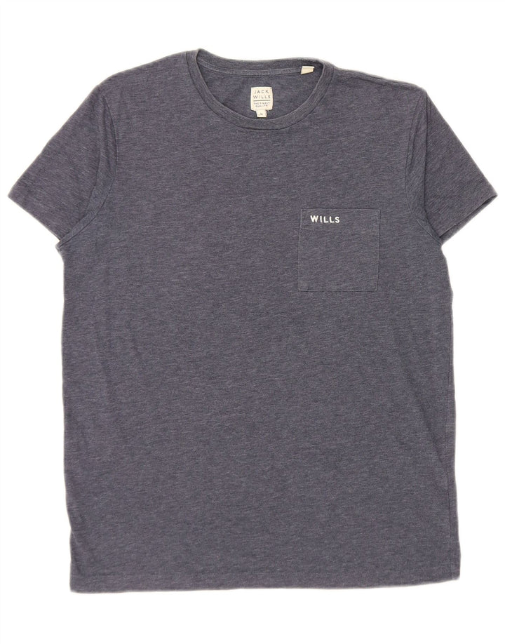 Jack Wills T-Shirt Homme Bleu Marine Moyen Moucheté Coton