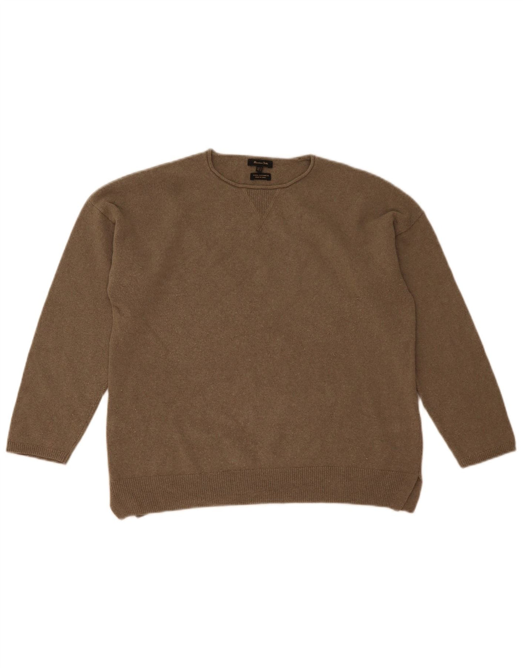 Massimo Dutti Pull col bateau pour femme UK 14 Laine gris moyen